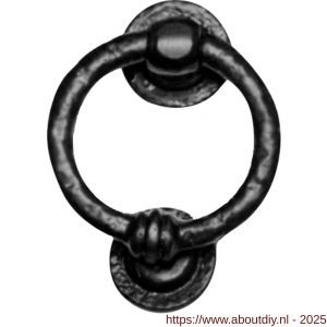 Kirkpatrick KP0782 deurklopper ring 100 mm smeedijzer zwart - A21000146 - afbeelding 1