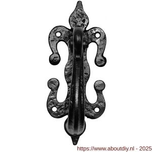 Kirkpatrick KP0944 deurklopper lelie 190x80 mm smeedijzer zwart - A21000131 - afbeelding 1