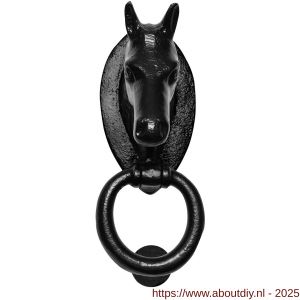 Kirkpatrick KP4520 deurklopper paardenhoofd 180x70 mm smeedijzer zwart - A21000138 - afbeelding 1