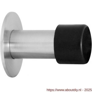 GPF Bouwbeslag RVS 0733.09 deurstopper rond 60x22/50 mm RVS geborsteld - A21008012 - afbeelding 1