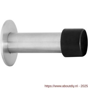 GPF Bouwbeslag RVS 0734.09 deurstopper rond 85x22/50 mm RVS geborsteld - A21008013 - afbeelding 1