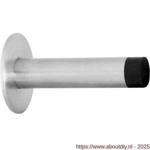 GPF Bouwbeslag RVS 0736.09 deurstopper rond 85x19/50 mm RVS geborsteld - A21008014 - afbeelding 1