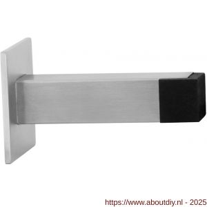 GPF Bouwbeslag RVS 0739.09 deurstopper vierkant 85x20/50 mm RVS geborsteld - A21008017 - afbeelding 1