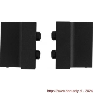 GPF Bouwbeslag ZwartWit 0580.61 deurstopper recht voor schuifdeursysteem zwart - A21007917 - afbeelding 1