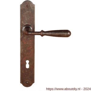 Utensil Legno FM030 M BB72 deurkruk op schild 245x40 mm BB72 met veer gepatenteerd systeem roest - A21007016 - afbeelding 1