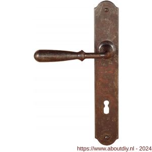 Utensil Legno FM030L M BB110 deurkruk gatdeel op schild 245x40 mm BB110 met veer gepatenteerd systeem linkswijzend roest - A21007024 - afbeelding 1