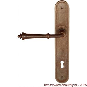 Utensil Legno FM315L M PC72 deurkruk gatdeel op schild 245x40 mm PC72 met veer linkswijzend roest - A21007094 - afbeelding 1