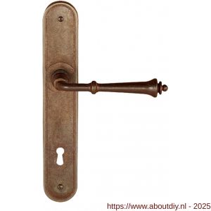 Utensil Legno FM315R M PC72 deurkruk gatdeel op schild 245x40 mm PC72 met veer rechtswijzend roest - A21007099 - afbeelding 1