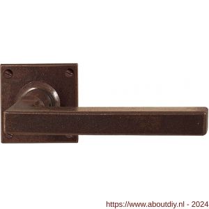 Utensil Legno FM364 M RSB deurkruk op rozet 50x50 mm met veer gepatenteerd systeem roest - A21006807 - afbeelding 1