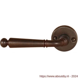 Utensil Legno FM381L M RSB deurkurk gatdeel op rozet 50x50 mm met veer linkswijzend roest - A21006829 - afbeelding 1