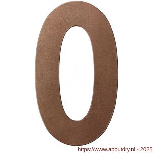 GPF Bouwbeslag Anastasius 9800.A2.0200-0 huisnummer 0 200 mm Bronze blend - A21010915 - afbeelding 1