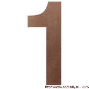 GPF Bouwbeslag Anastasius GPF9800.A2.0150-1 huisnummer 1 150 mm Bronze blend - A21010904 - afbeelding 1