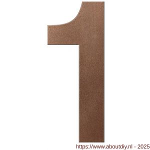 GPF Bouwbeslag Anastasius 9800.A2.0200-1 huisnummer 1 200 mm Bronze blend - A21010916 - afbeelding 1