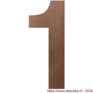 GPF Bouwbeslag Anastasius 9800.A2.0250-1 huisnummer 1 250 mm Bronze blend - A21010926 - afbeelding 1