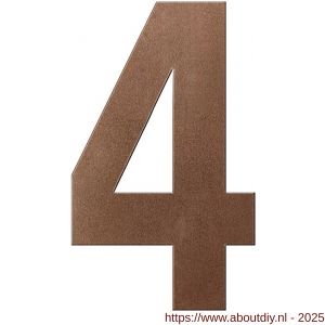 GPF Bouwbeslag Anastasius GPF9800.A2.0250-4 huisnummer 4 250 mm XL Bronze blend - A21010929 - afbeelding 1