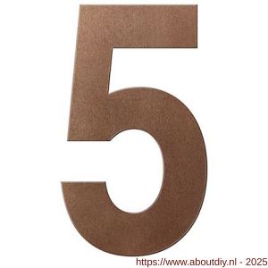 GPF Bouwbeslag Anastasius GPF9800.A2.0150-5 huisnummer 5 150 mm Bronze blend - A21010908 - afbeelding 1