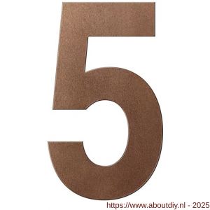GPF Bouwbeslag Anastasius GPF9800.A2.0200-5 huisnummer 5 200 mm L Bronze blend - A21010920 - afbeelding 1