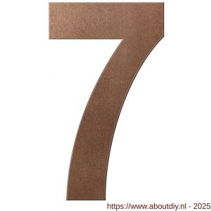 GPF Bouwbeslag Anastasius GPF9800.A2.0200-7 huisnummer 7 200 mm L Bronze blend - A21010922 - afbeelding 1