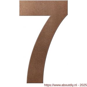 GPF Bouwbeslag Anastasius 9800.A2.0400-7 huisnummer 7 400 mm Bronze blend - A21010942 - afbeelding 1