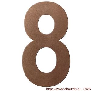 GPF Bouwbeslag Anastasius GPF9800.A2.0150-8 huisnummer 8 150 mm Bronze blend - A21010911 - afbeelding 1