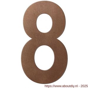 GPF Bouwbeslag Anastasius GPF9800.A2.0250-8 huisnummer 8 250 mm XL Bronze blend - A21010933 - afbeelding 1