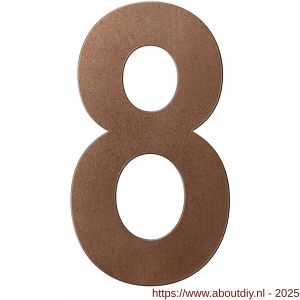 GPF Bouwbeslag Anastasius 9800.A2.0400-8 huisnummer 8 400 mm Bronze blend - A21010943 - afbeelding 1
