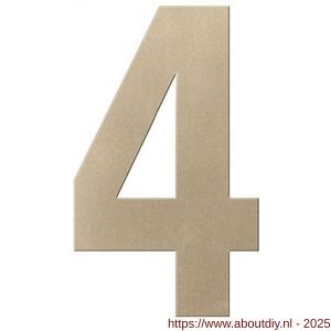 GPF Bouwbeslag Anastasius 9800.A4.0150-4 huisnummer 4 150 mm Champagne blend - A21010995 - afbeelding 1