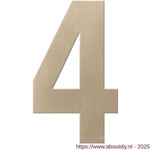 GPF Bouwbeslag Anastasius GPF9800.A4.0250-4 huisnummer 4 250 mm XL Champagne blend - A21011017 - afbeelding 1