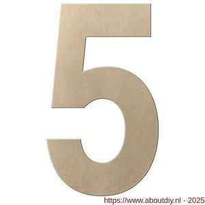 GPF Bouwbeslag Anastasius 9800.A4.0150-5 huisnummer 5 150 mm Champagne blend - A21010996 - afbeelding 1