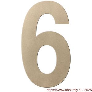 GPF Bouwbeslag Anastasius GPF9800.A4.0250-6 huisnummer 6 250 mm XL Champagne blend - A21011019 - afbeelding 1