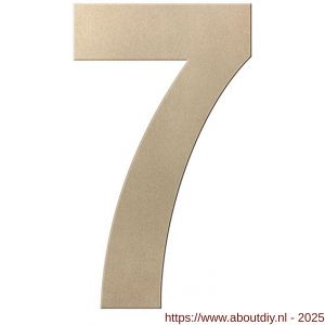 GPF Bouwbeslag Anastasius GPF9800.A4.0200-7 huisnummer 7 200 mm L Champagne blend - A21011010 - afbeelding 1