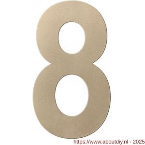 GPF Bouwbeslag Anastasius 9800.A4.0150-8 huisnummer 8 150 mm Champagne blend - A21010999 - afbeelding 1