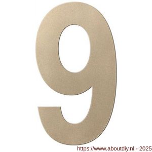 GPF Bouwbeslag Anastasius 9800.A4.0150-9 huisnummer 9 150 mm Champagne blend - A21011000 - afbeelding 1