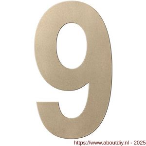 GPF Bouwbeslag Anastasius GPF9800.A4.0250-9 huisnummer 9 250 mm XL Champagne blend - A21011022 - afbeelding 1
