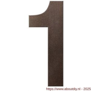 GPF Bouwbeslag Anastasius GPF9800.A1.0200-1 huisnummer 1 200 mm L Dark blend - A21010872 - afbeelding 1