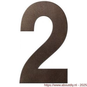 GPF Bouwbeslag Anastasius 9800.A1.0150-2 huisnummer 2 150 mm Dark blend - A21010861 - afbeelding 1