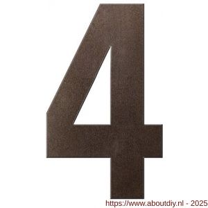 GPF Bouwbeslag Anastasius GPF9800.A1.0150-4 huisnummer 4 150 mm Dark blend - A21010863 - afbeelding 1