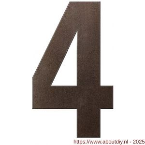 GPF Bouwbeslag Anastasius GPF9800.A1.0200-4 huisnummer 4 200 mm L Dark blend - A21010875 - afbeelding 1