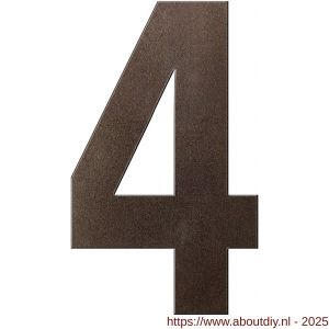 GPF Bouwbeslag Anastasius 9800.A1.0400-4 huisnummer 4 400 mm Dark blend - A21010895 - afbeelding 1