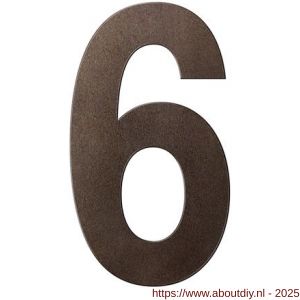GPF Bouwbeslag Anastasius 9800.A1.0150-6 huisnummer 6 150 mm Dark blend - A21010865 - afbeelding 1