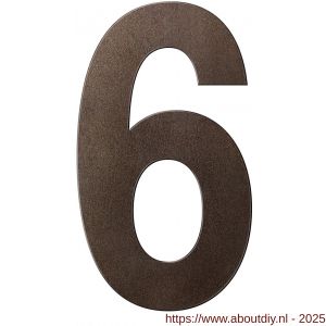 GPF Bouwbeslag Anastasius GPF9800.A1.0400-6 huisnummer 6 400 mm XXL Dark blend - A21010897 - afbeelding 1