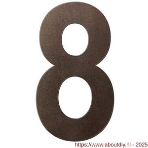 GPF Bouwbeslag Anastasius 9800.A1.0150-8 huisnummer 8 150 mm Dark blend - A21010867 - afbeelding 1