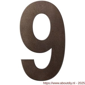 GPF Bouwbeslag Anastasius 9800.A1.0250-9 huisnummer 9 250 mm Dark blend - A21010890 - afbeelding 1