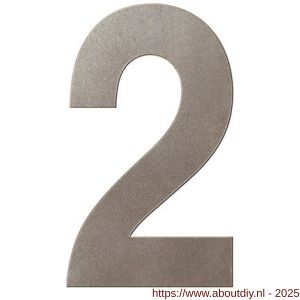 GPF Bouwbeslag Anastasius 9800.A3.0150-2 huisnummer 2 150 mm Mocca blend - A21010949 - afbeelding 1
