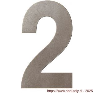 GPF Bouwbeslag Anastasius 9800.A3.0200-2 huisnummer 2 200 mm Mocca blend - A21010961 - afbeelding 1