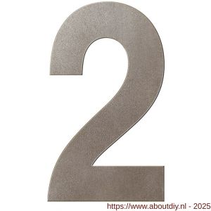 GPF Bouwbeslag Anastasius 9800.A3.0250-2 huisnummer 2 250 mm Mocca blend - A21010971 - afbeelding 1