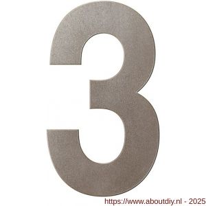 GPF Bouwbeslag Anastasius 9800.A3.0200-3 huisnummer 3 200 mm Mocca blend - A21010962 - afbeelding 1