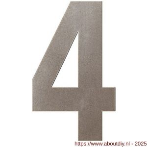GPF Bouwbeslag Anastasius 9800.A3.0150-4 huisnummer 4 150 mm Mocca blend - A21010951 - afbeelding 1