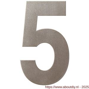 GPF Bouwbeslag Anastasius 9800.A3.0150-5 huisnummer 5 150 mm Mocca blend - A21010952 - afbeelding 1