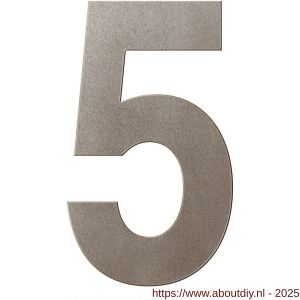 GPF Bouwbeslag Anastasius 9800.A3.0400-5 huisnummer 5 400 mm Mocca blend - A21010984 - afbeelding 1